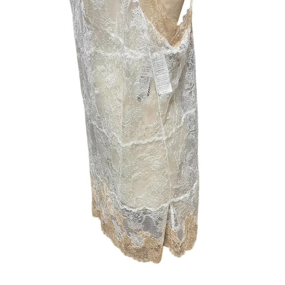 Josie Natori Chantilly Bordered Lace Chemise Lingerie White Size XL - Picture 7 of 12